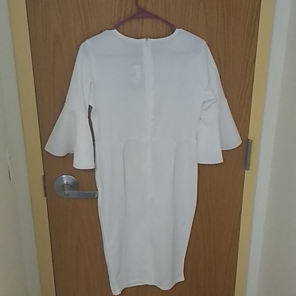 Women's White Evening Dress - Picture 2 of 2